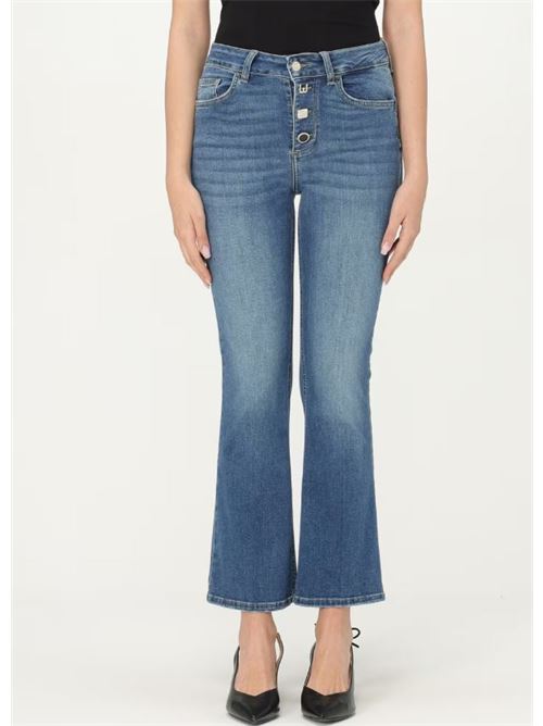 Cropped jeans in stretch cotton denim Liu Jo | UA4040D4615.78692